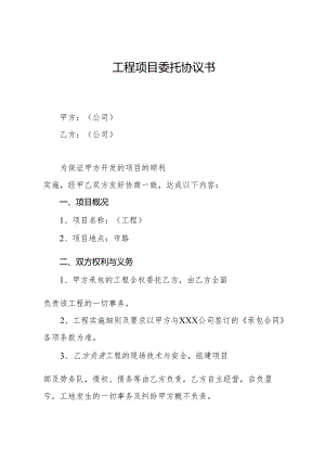 项目委托书 标准版.docx