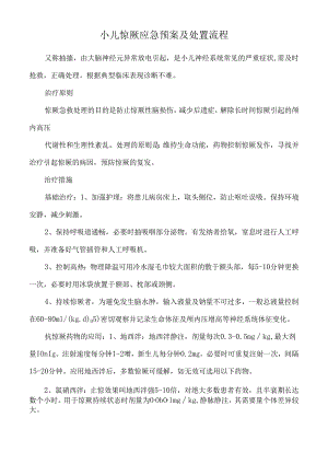小儿惊厥应急预案及处置流程.docx