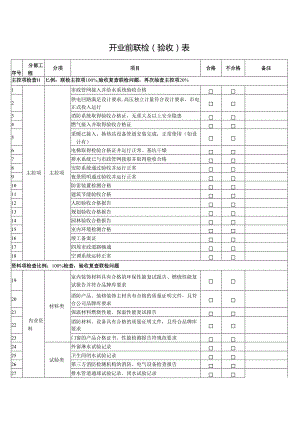 开业前联检（验收）表.docx