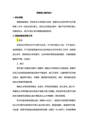 顶管施工组织设计.docx