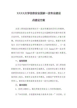 大学信息安全国家一流专业建设点建设方案.docx