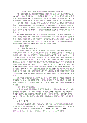 铝型材（铝业）有限公司较大爆炸事故调查报告（参考范本）.docx