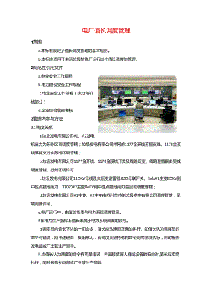 电厂值长调度管理.docx