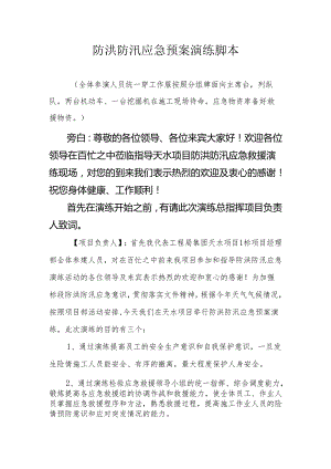 防洪防汛应急演练（脚本）.docx