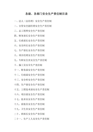 建筑施工企业各级安全生产责任制.doc