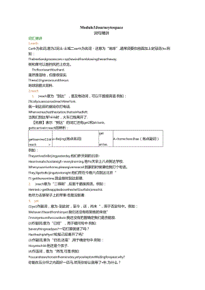 Module 3 Journey to space 词句精讲精练.docx