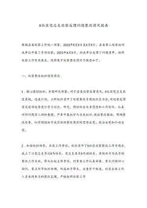 X社区党总支巡察反馈问题整改情况报告.docx