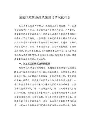 某某区政研系统队伍建设情况的报告.docx