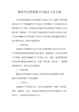 新时代自然资源卫片执法工作方案.docx