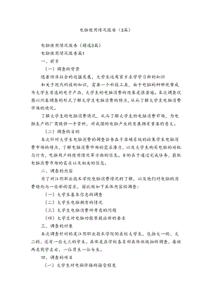 电脑使用情况报告（3篇）.docx
