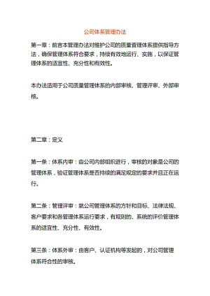 公司体系管理办法.docx