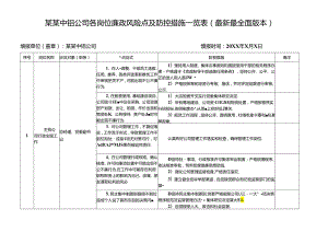 某某中铝公司各岗位廉政风险点及防控措施一览表（最新最全面版本）.docx