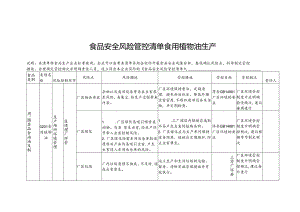 食品安全风险管控清单食用植物油生产.docx