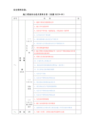 施工现场安全技术资料目录.doc