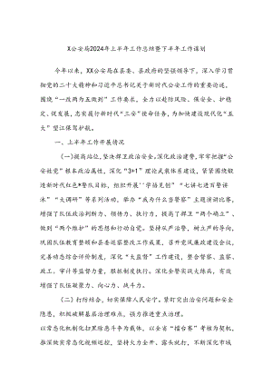 X公安局2024年上半年工作总结暨下半年工作谋划.docx