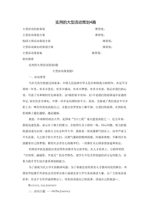 实用的大型活动策划4篇.docx