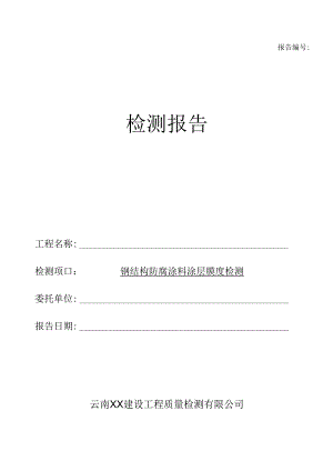 钢结构防腐涂料涂层厚度检测报告（最新新）.docx