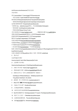 Unit7-How-much-are-these-socks-知识点总结.docx