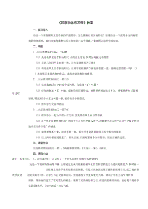 《观察物体练习课》教案.docx