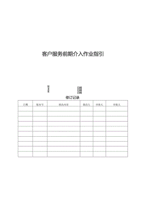 【客服管理】地产客户服务前期介入作业指引.docx