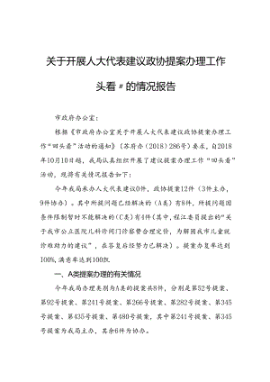 苏州市物价局关于开展人大代表建议政协提案办理工作“回头看”的情况报告.docx