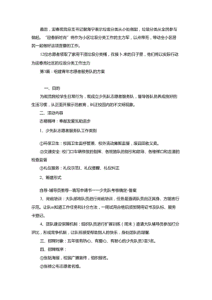 组建青年志愿者服务队的方案范文(精选5篇).docx