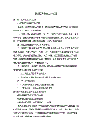 街道经济普查工作汇报.docx