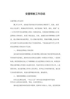 安置帮教工作总结.docx