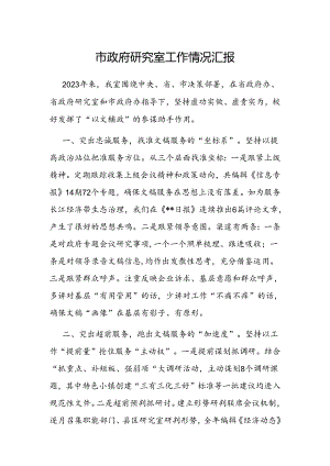 工作情况汇报（政府研究室）.docx