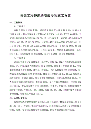 桥梁伸缩缝专项施工方案.doc