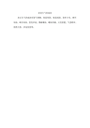 表是生气的成语.docx