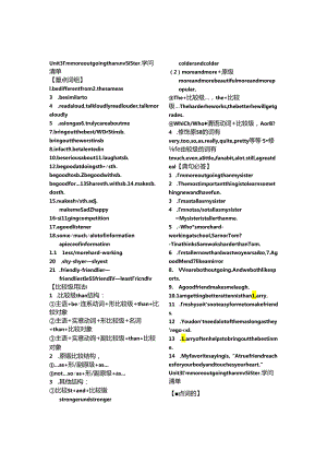 Unit3 知识清单.docx