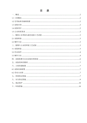 止水带(片)施工工艺试验方案.doc