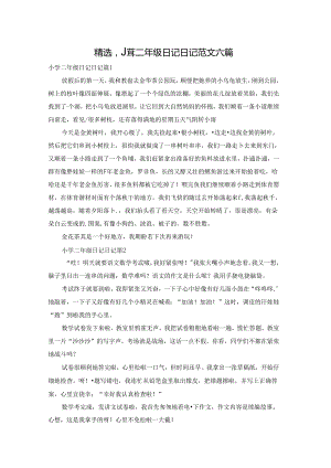 精选小学二年级日记日记范文六篇.docx