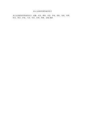 表示女孩聪明睿智涵养的字.docx