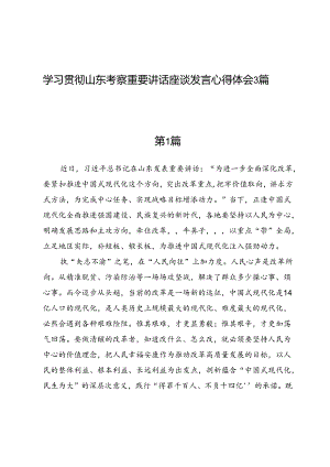 学习贯彻山东考察重要讲话座谈发言心得体会3篇.docx