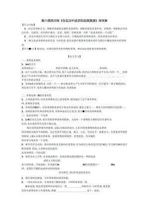 6.2在实践中追求和发展真理导学案.docx