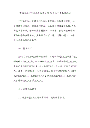 市林业局村乡村振兴工作队2024年上半年工作总结.docx