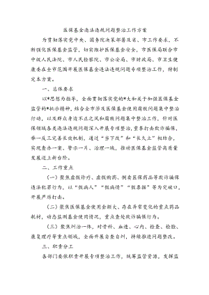 医保基金违法违规问题整治工作方案.docx