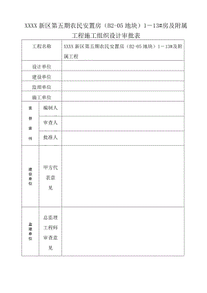 农民安置房房及附属工程施工组织设计.doc