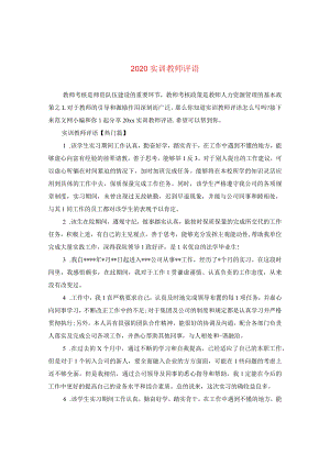 2024实训教师评语.docx