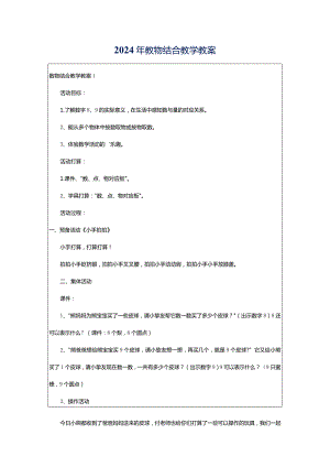 2024年数物结合教学教案.docx