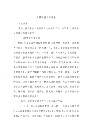 乡镇政府工作报告.docx