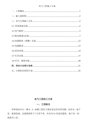 华祥商业中心电气工程施工方案.doc
