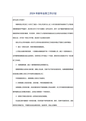 2024年新年业务工作计划.docx