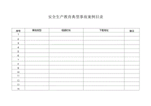 安全生产教育典型事故案例目录.docx