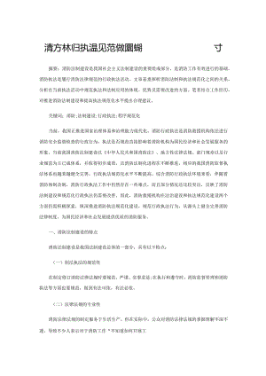 消防法制与执法规范化建设的完善策略探讨.docx
