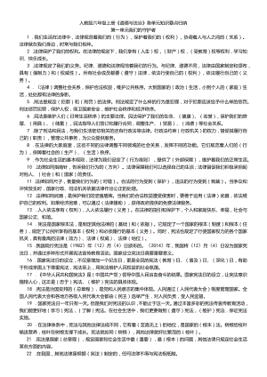 人教版道德与法治六年级上册知识点总结全册.docx