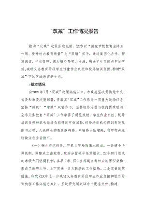 2024年关于“双减”工作情况的情况报告12篇.docx