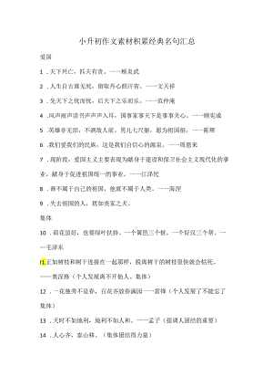 小升初作文素材积累经典名句汇总.docx
